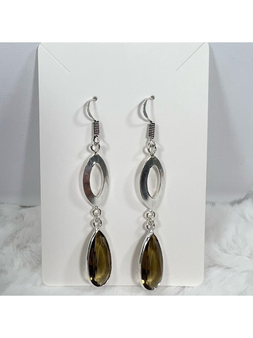Smoky Quartz 925 Earrings
